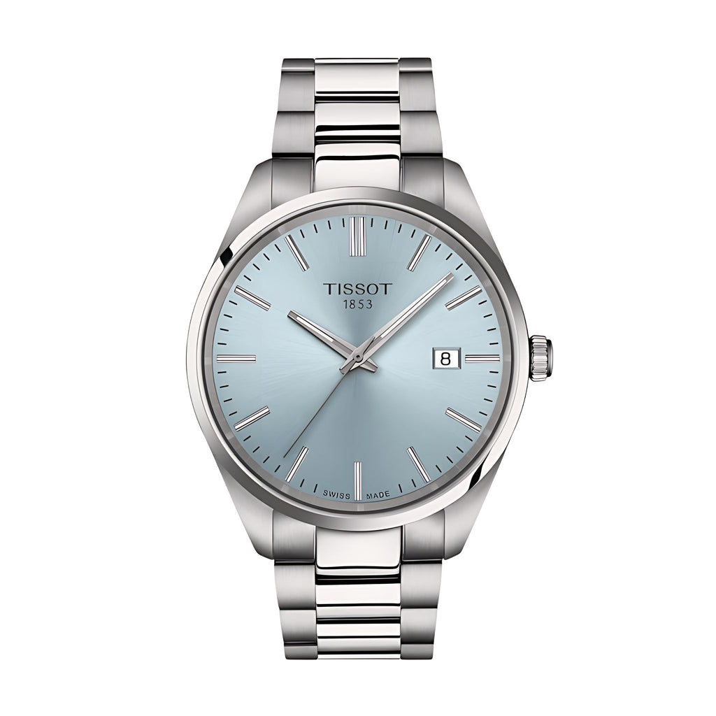 Tissot PR 100 40 mm Swiss Made Quarzuhr Eisblau T150.410.11.351.00