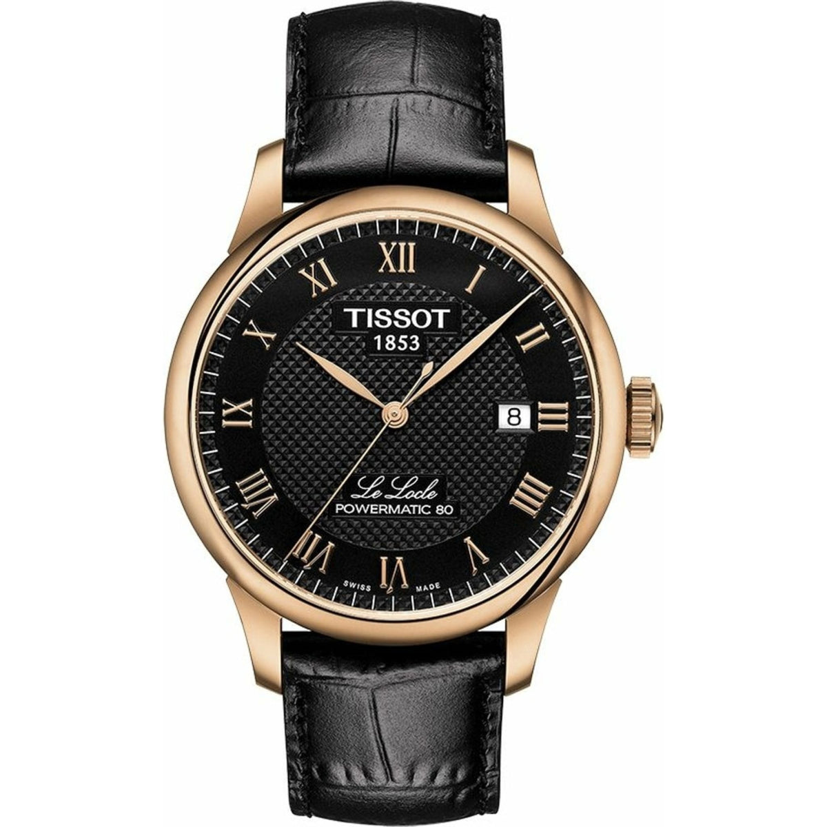 Tissot Le Locle Powermatic 80 Herrenuhr roségold schwarz