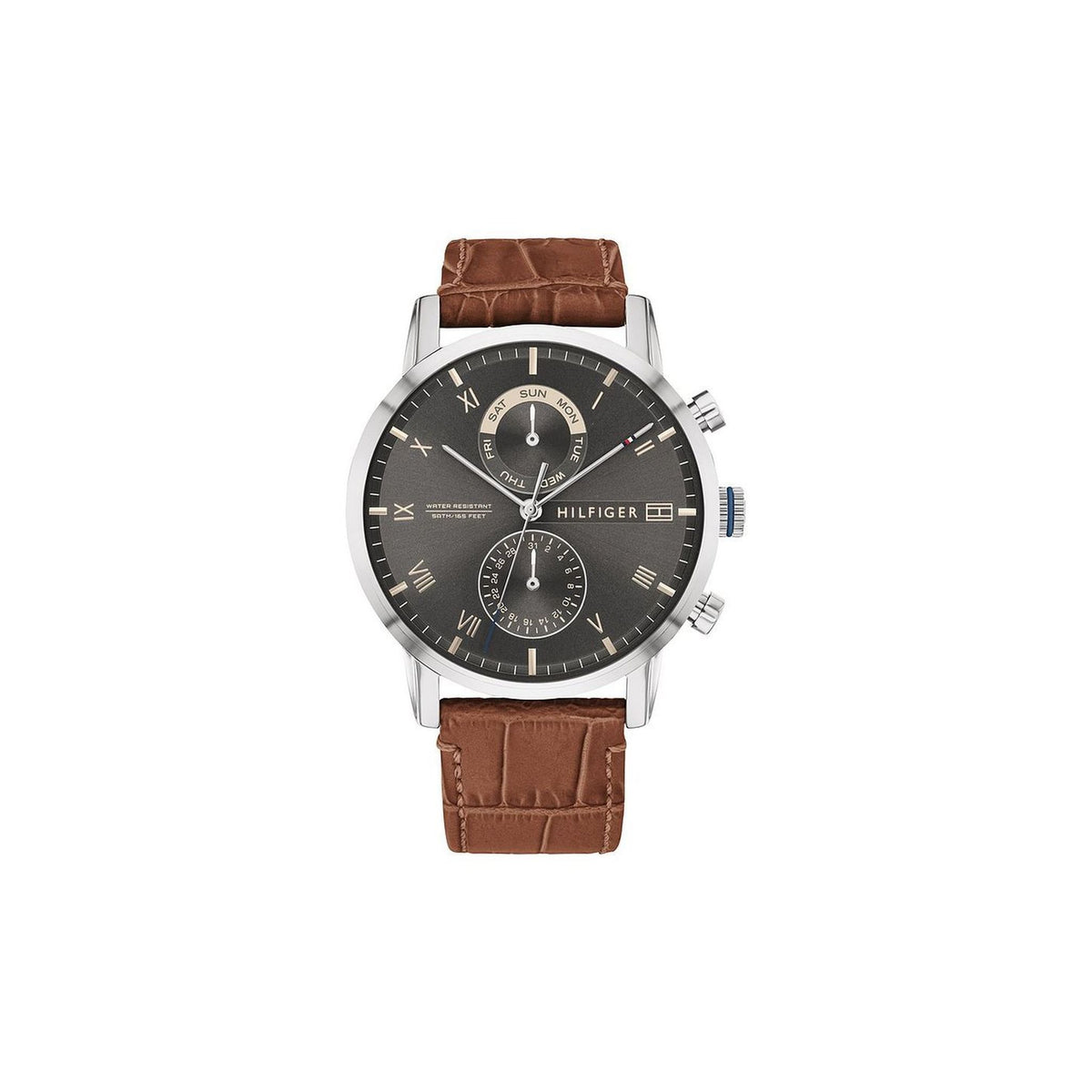 Tommy Hilfiger Kane Armbanduhr silber braun Hauptbild