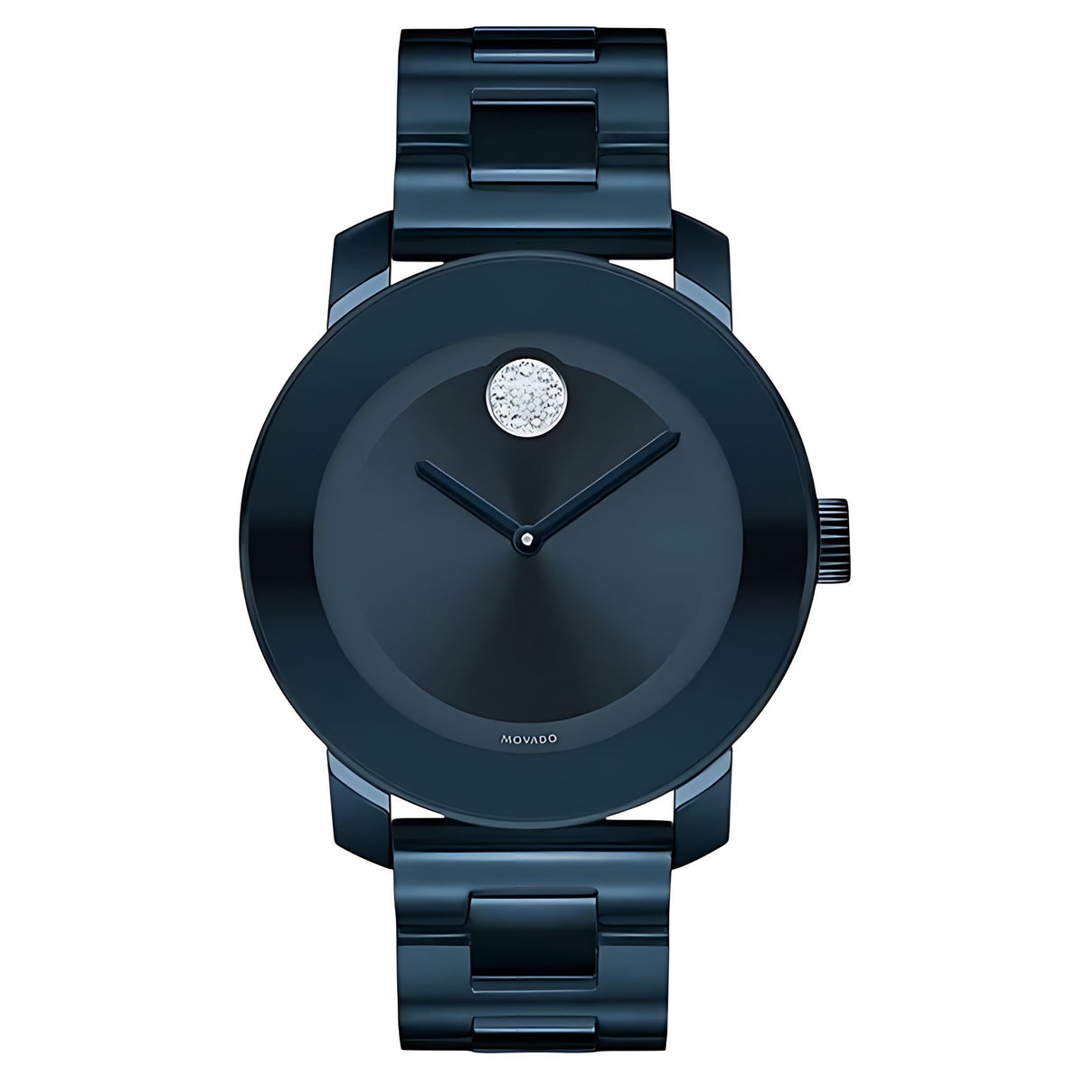 Movado Bold Damenuhr dunkelblau Edelstahl Hauptbild