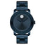 Movado Bold Damenuhr dunkelblau Edelstahl