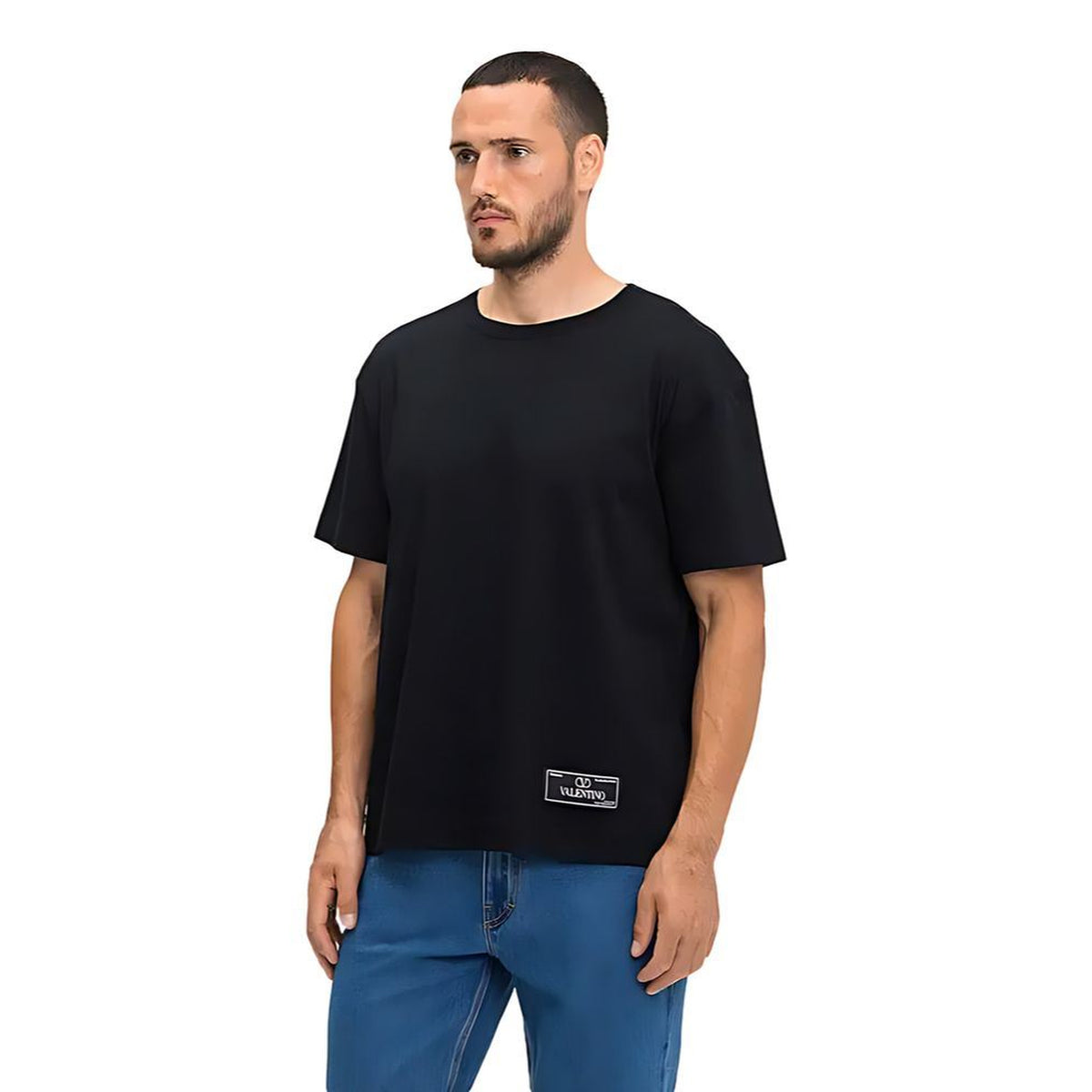 Valentino T-Shirt mit Logo Print in Schwarz Herren