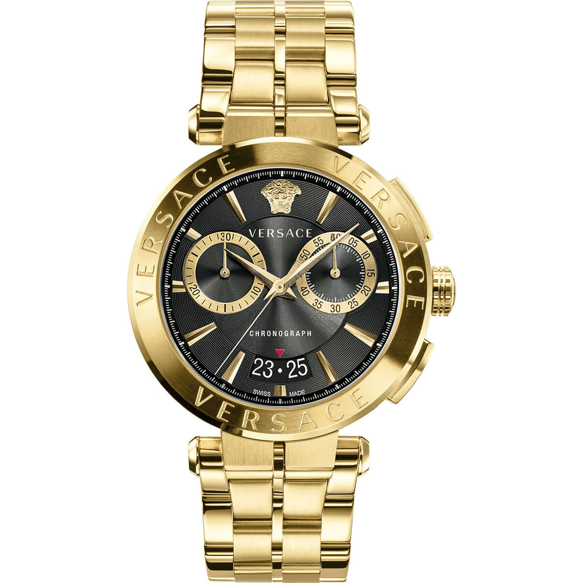 Versace Aion Chronograph Herrenuhr Schwarz Gold