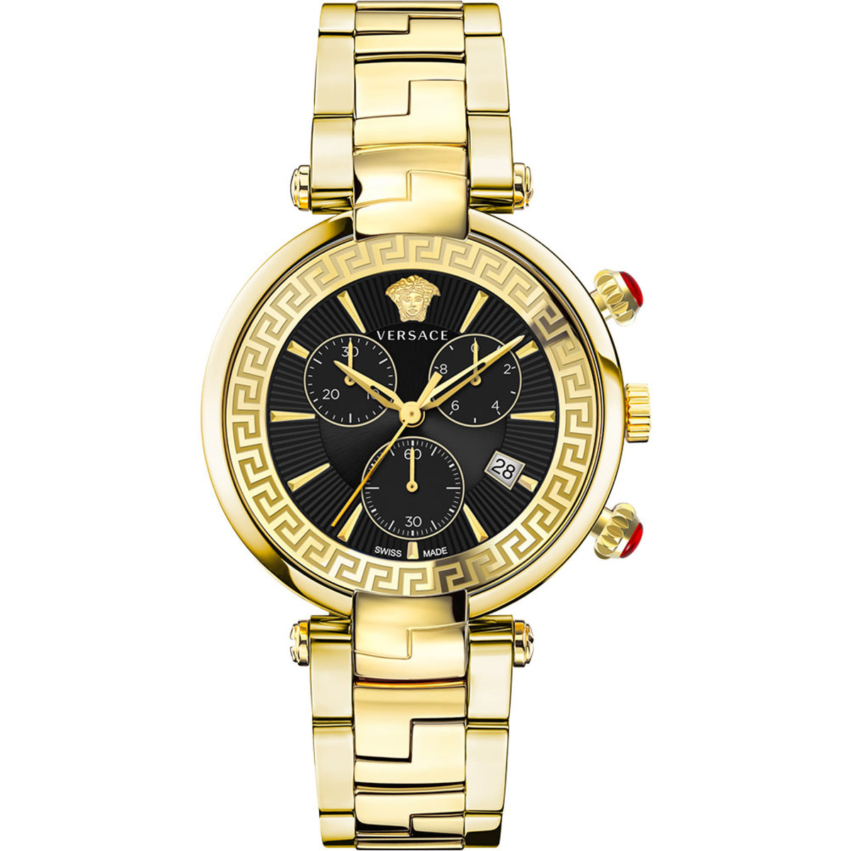Versace Revive Chronograph Damenuhr gold schwarz Hauptbild
