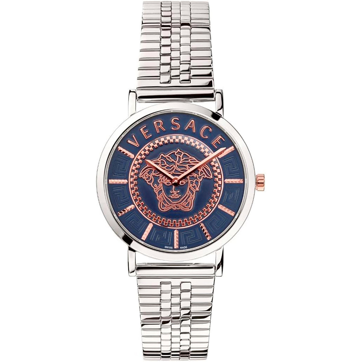 Versace V Essential Damenuhr silber blau Hauptbild