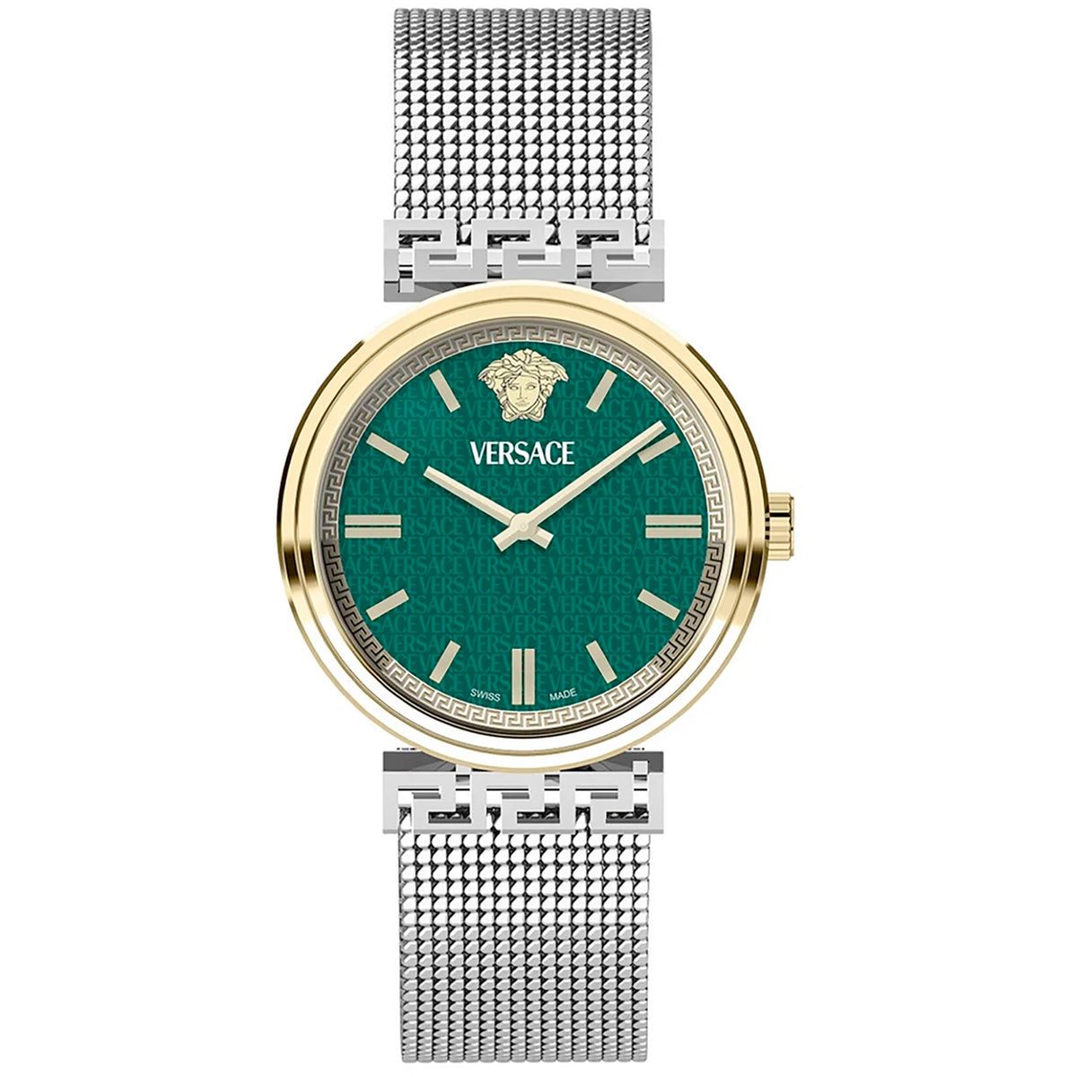 Versace Mythos Damenuhr silber gold gruen Hauptbild