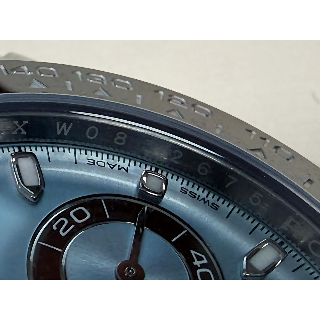 Rolex Cosmograph Daytona Platinum Ice-Blue Dial with Brown Cerachrom Bezel – Reference 116506
