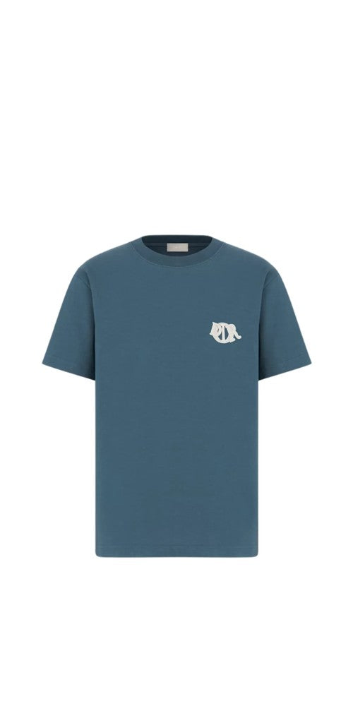 Dior Charm T-Shirt Relaxed Fit Herren blau