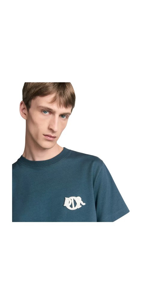 Dior Charm T-Shirt Relaxed Fit Herren blau