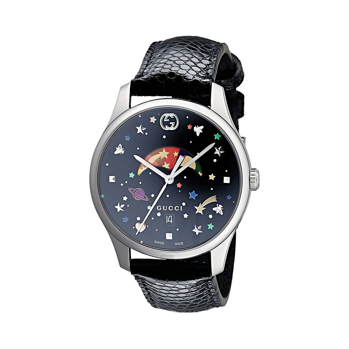 Gucci G-Timeless Galactic Herrenuhr aus Edelstahl Model YA1264045