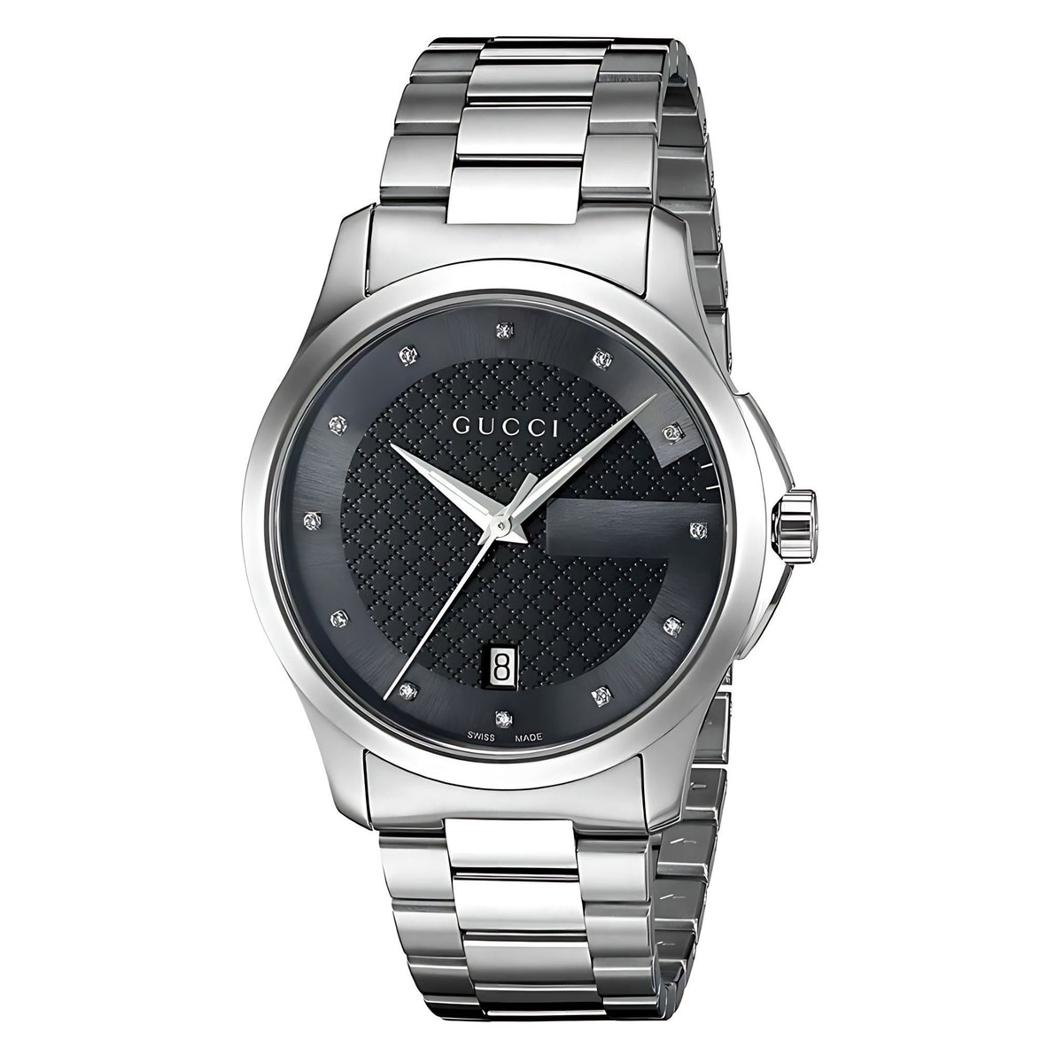 Gucci G-Timeless Herrenuhr aus Edelstahl Model YA126456